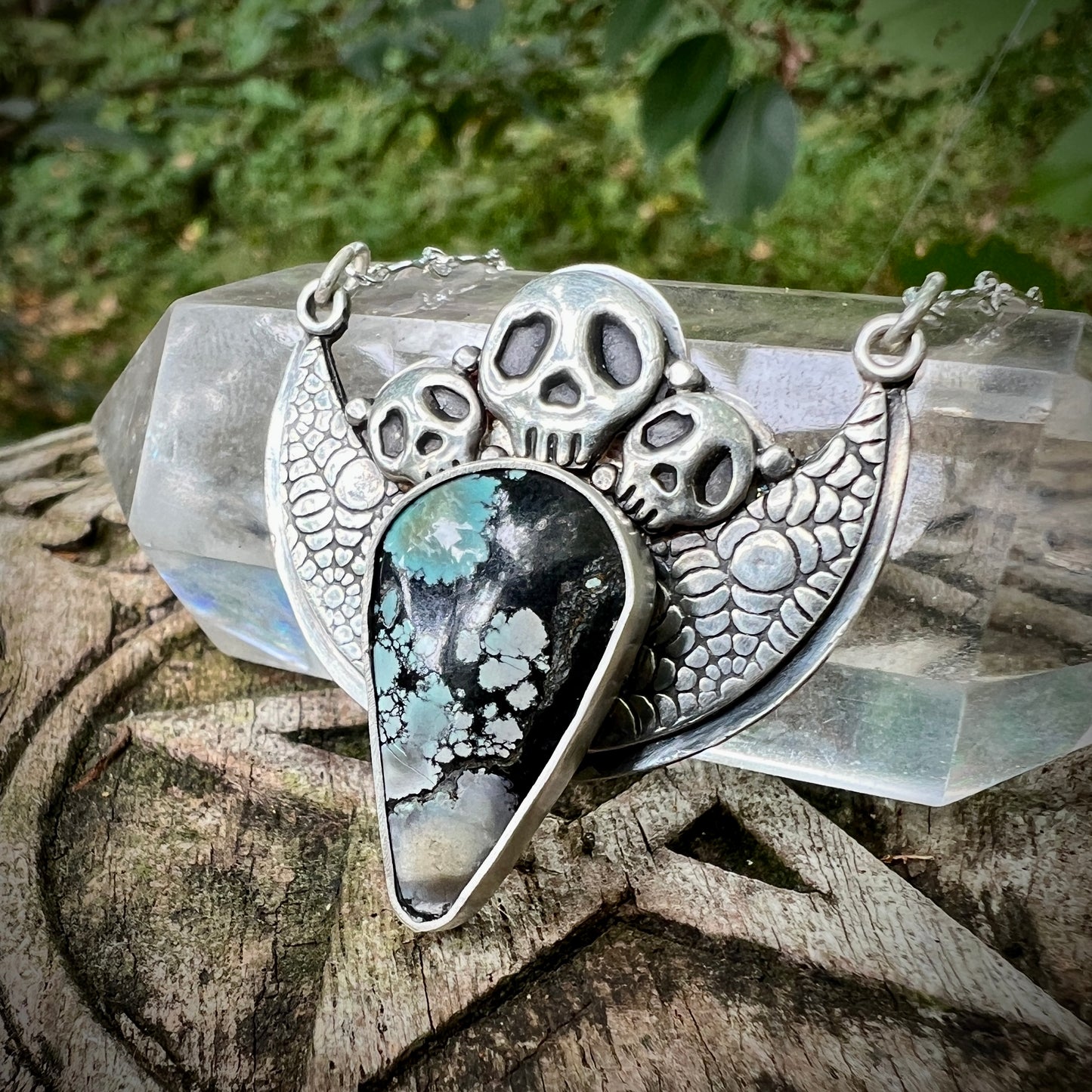 Memento Mori Pendant ~ Turquoise