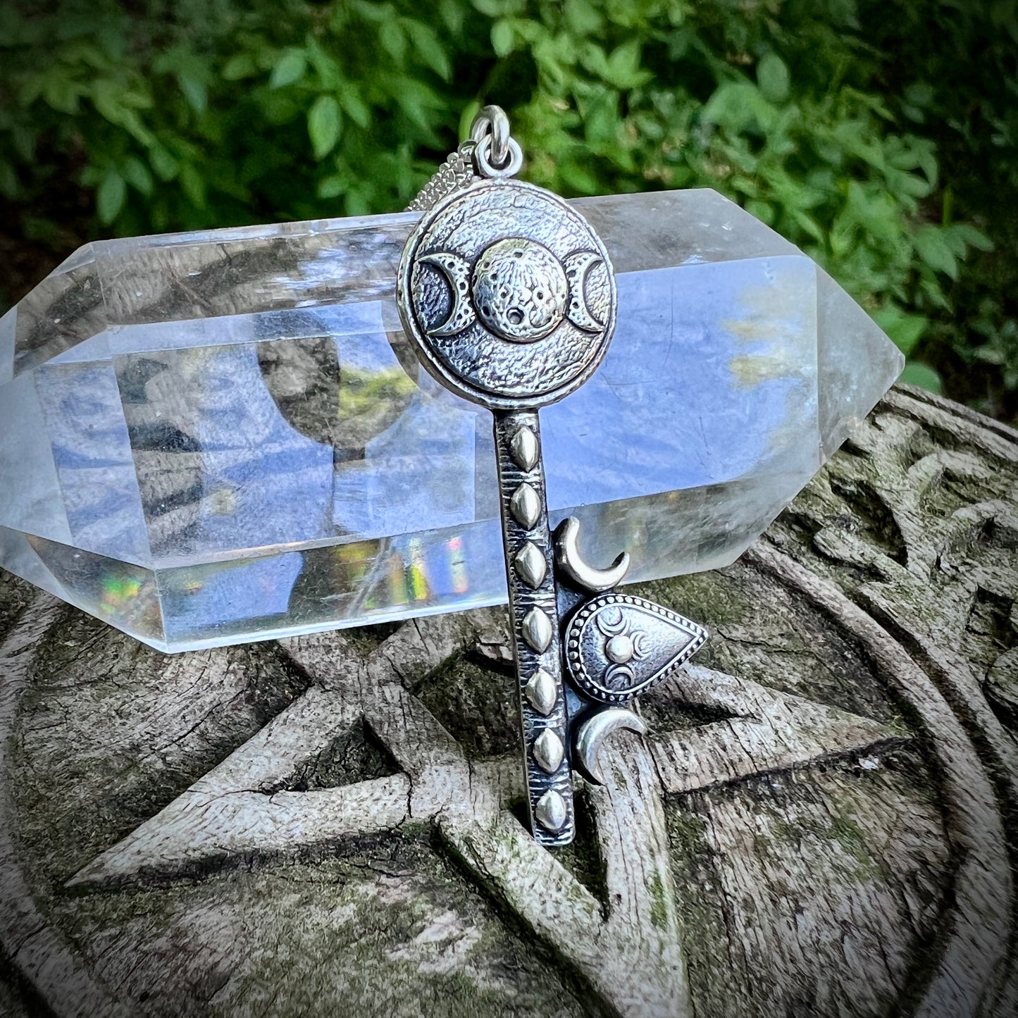 Triple Moon Key Necklace ✦ Pre-order
