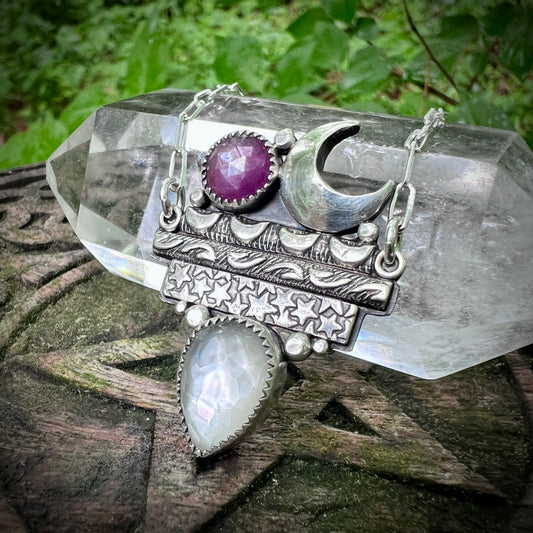 Moonlit Tomes ~ Star Ruby & Mother of Pearl