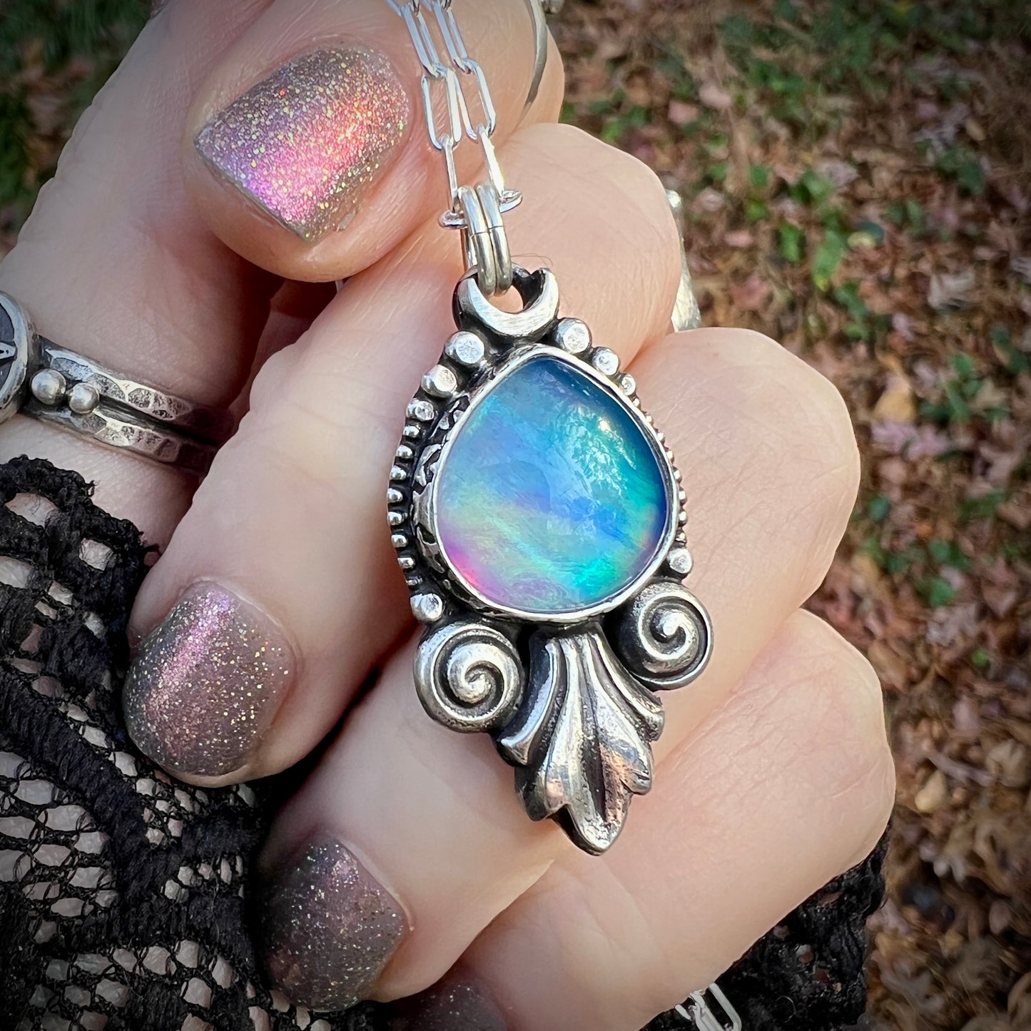 Aurora Opal Pendant