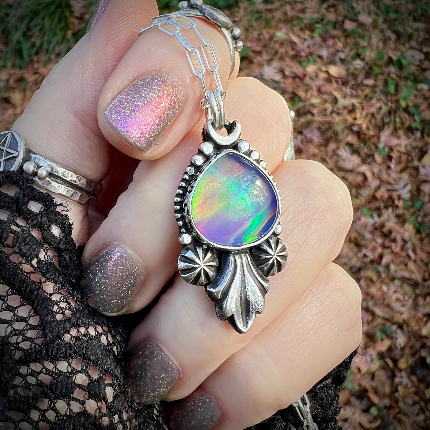 Aurora Opal Pendant
