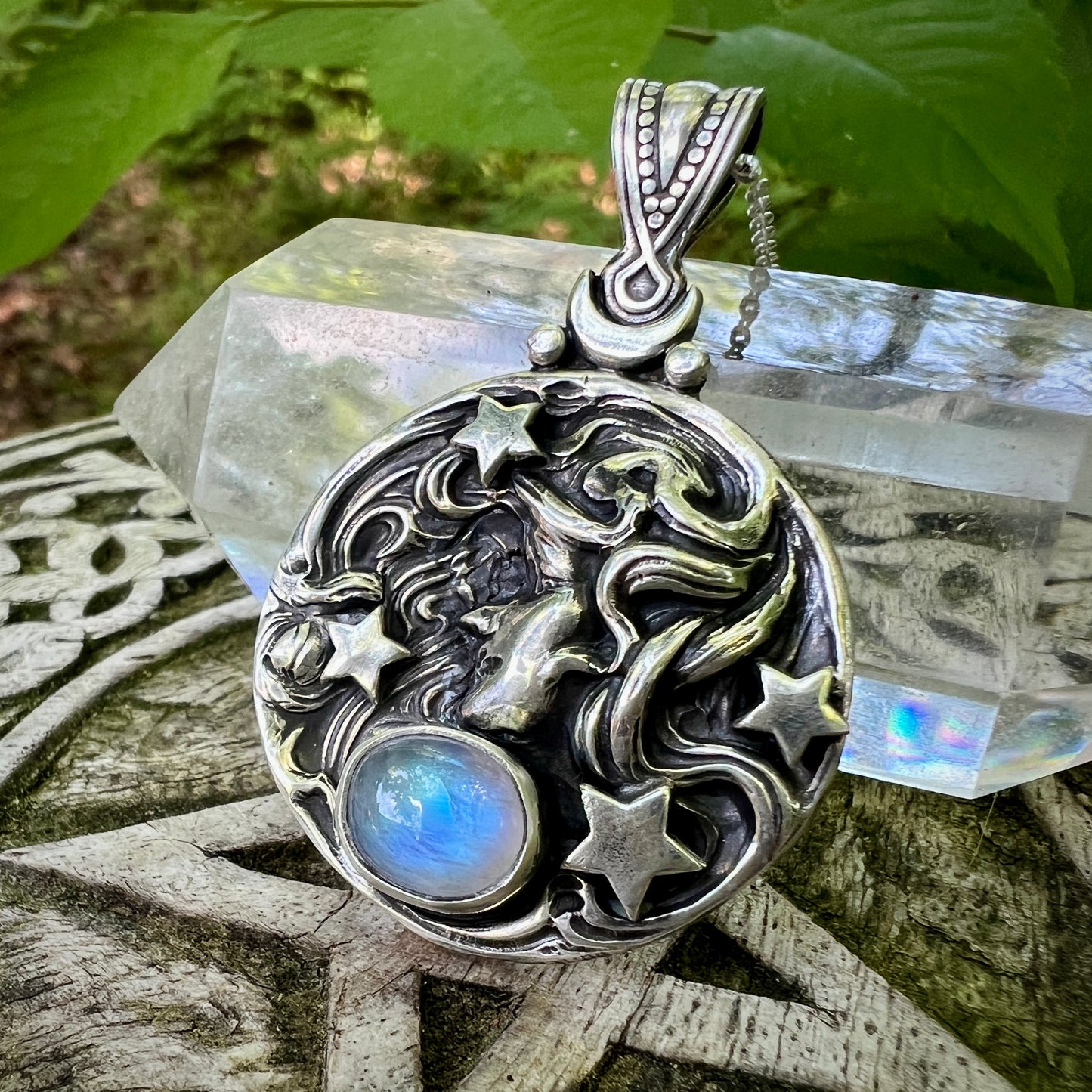 Astrid Medallion ~ Moonstone