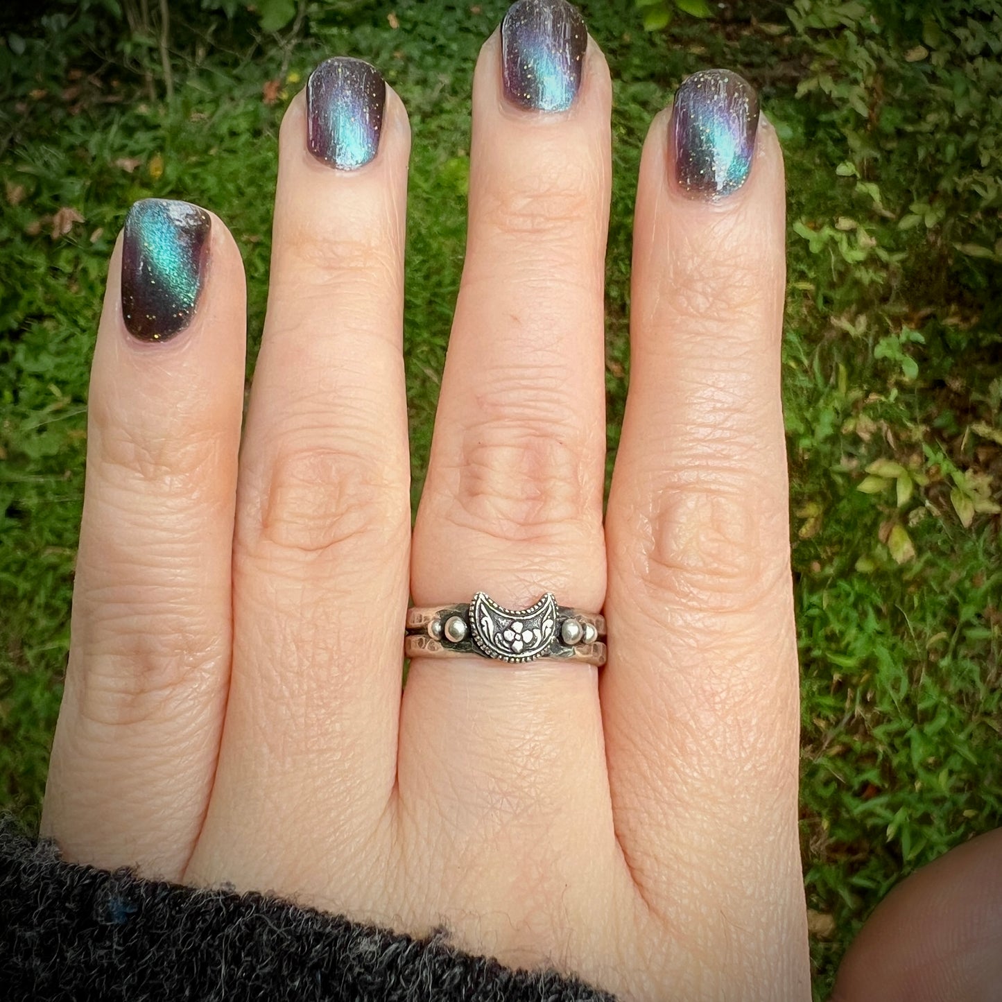 **Made-to-Order** Crescent Moon Ring