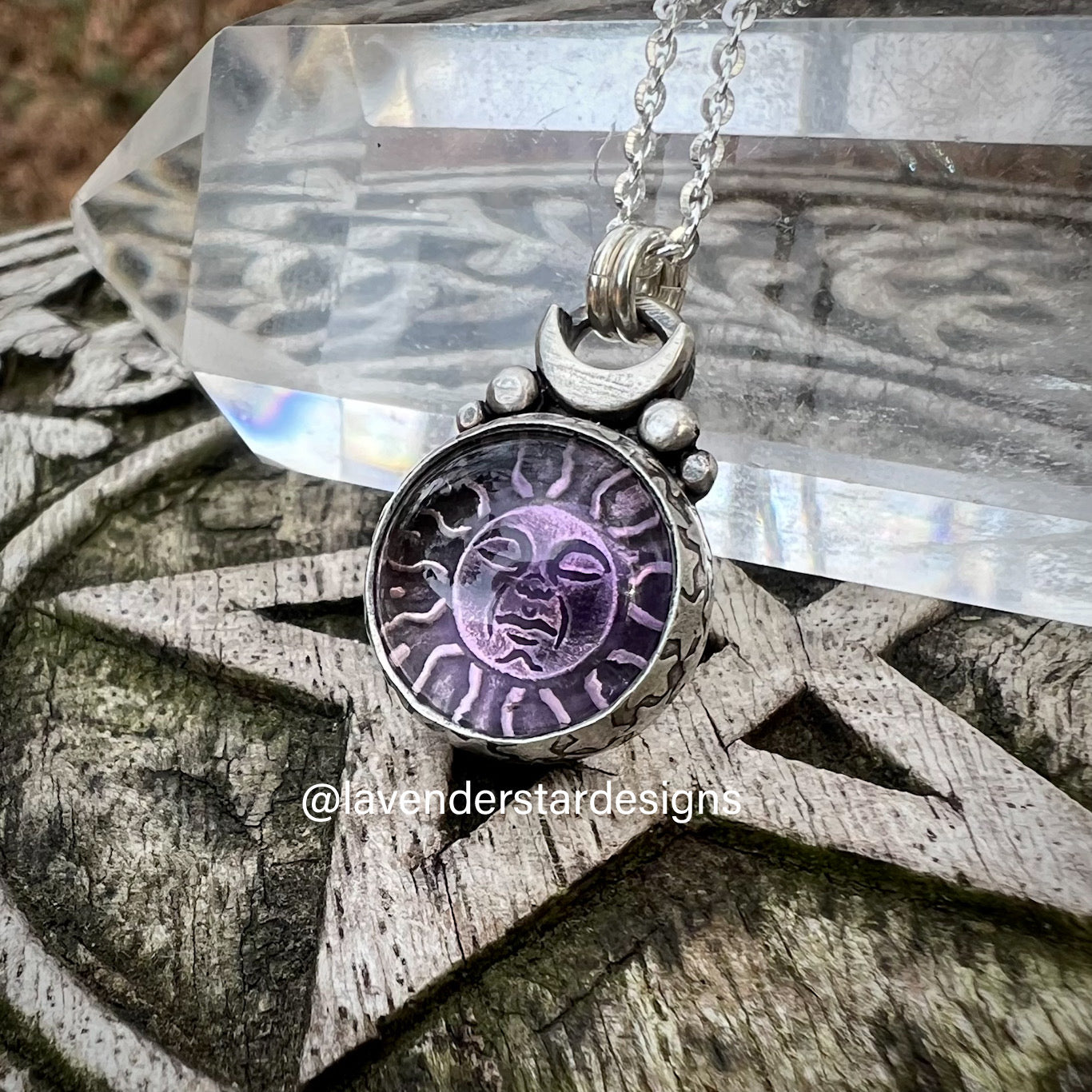**Made-to-Order** Pink Amethyst Sun Pendant
