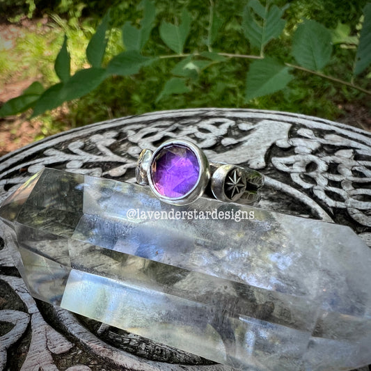 **Made-to-Size** Celestial Ring ~ Amethyst