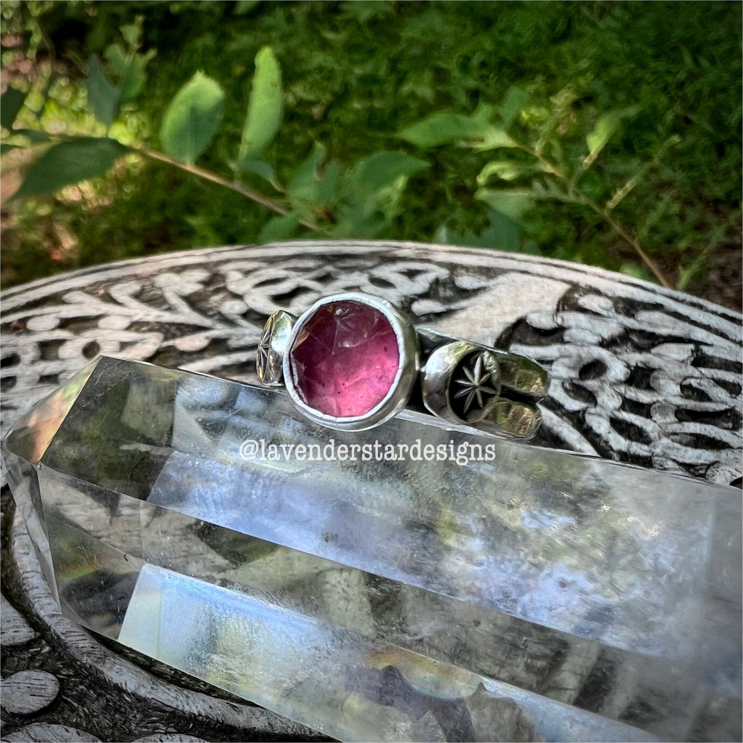 **Made-to-Size** Celestial Ring ~ Pink Sapphire