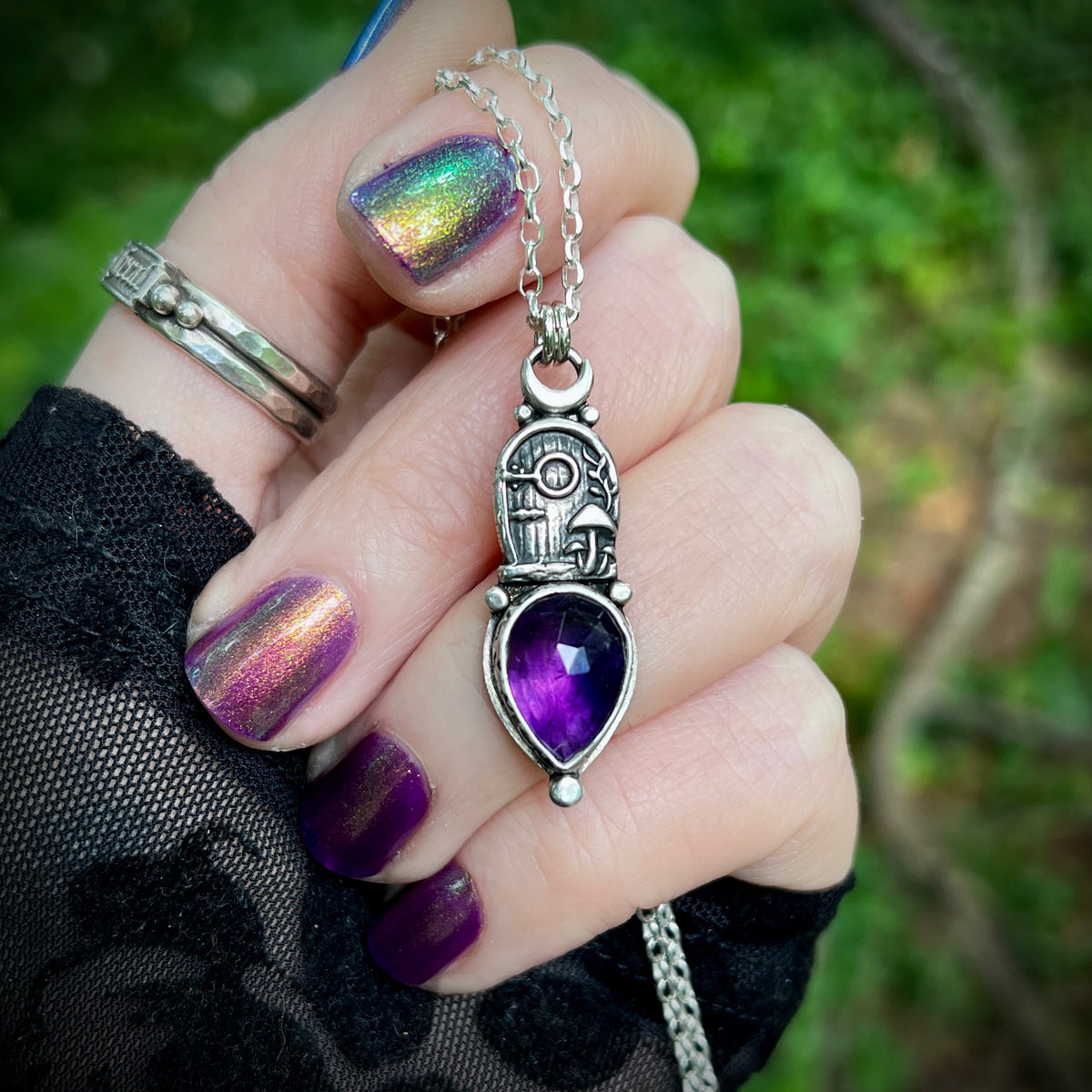 Fairy Door Necklace ~ Amethyst ✦ Pre-order