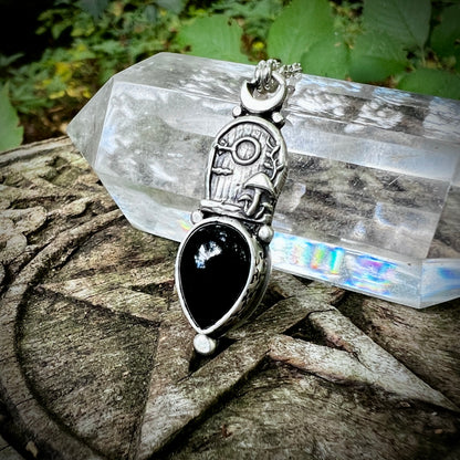 Fairy Door Necklace ~ Black Onyx ✦ Pre-order