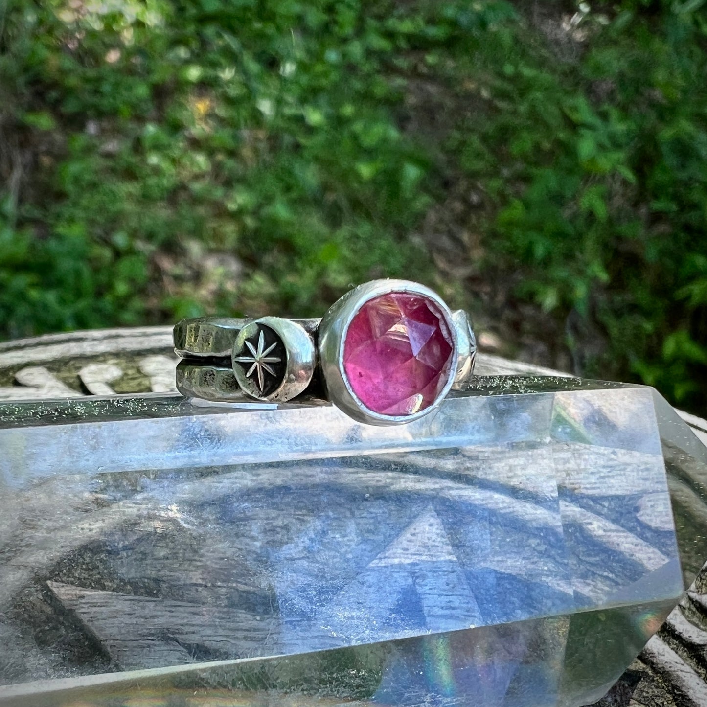 **Made-to-Size** Celestial Ring ~ Pink Sapphire