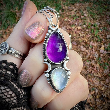 Amethyst & Mother of Pearl Pendant