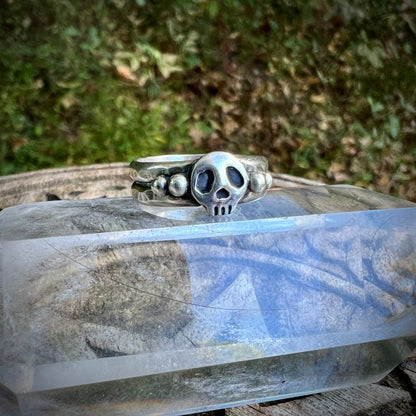 **Made-to-Order** Memento Mori Skull Ring (Mini)