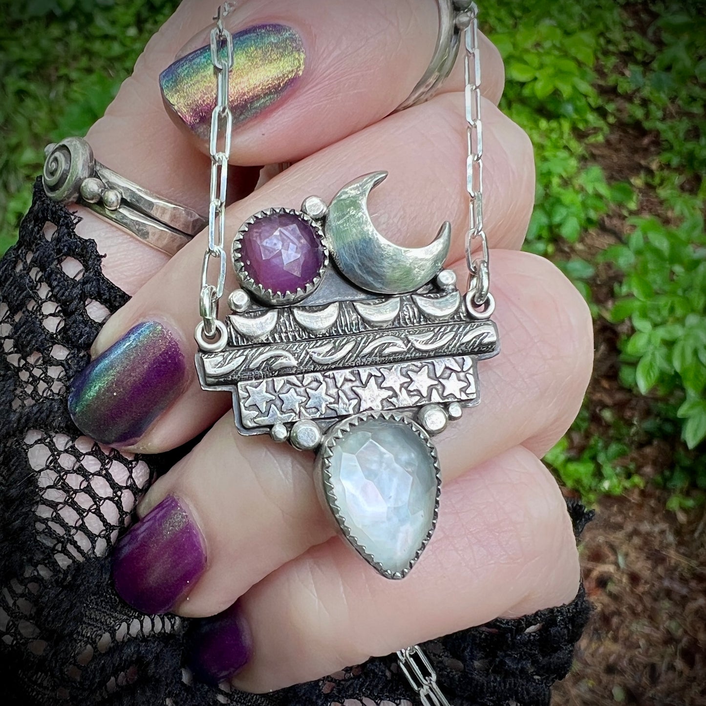 Moonlit Tomes ~ Star Ruby & Mother of Pearl