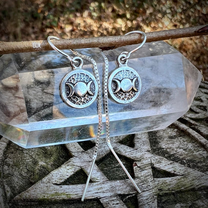 Triple Moon Threader Earrings ✦ Pre-order