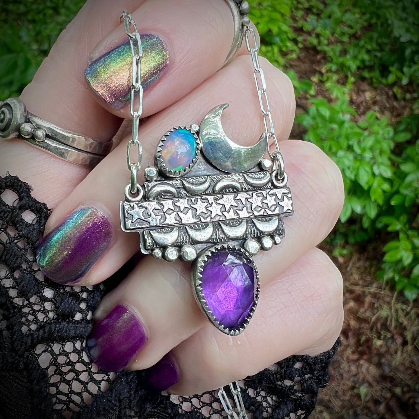 Moonlit Tomes ~ Amethyst & Opal