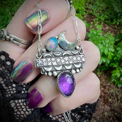 Moonlit Tomes ~ Amethyst & Opal