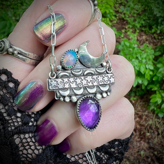 Moonlit Tomes ~ Amethyst & Opal