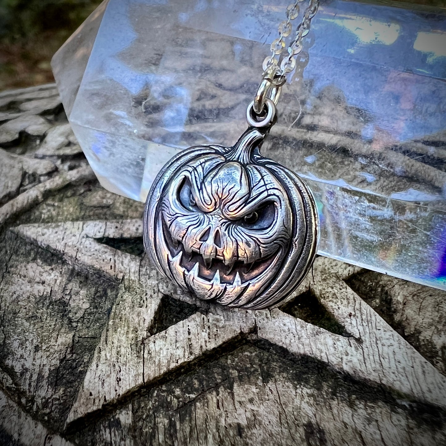 **Made-to-Order** Jack O'lantern Necklace