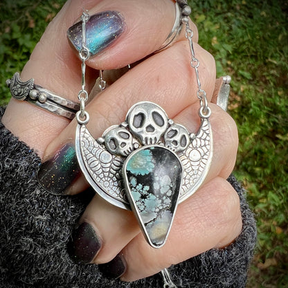 Memento Mori Pendant ~ Turquoise