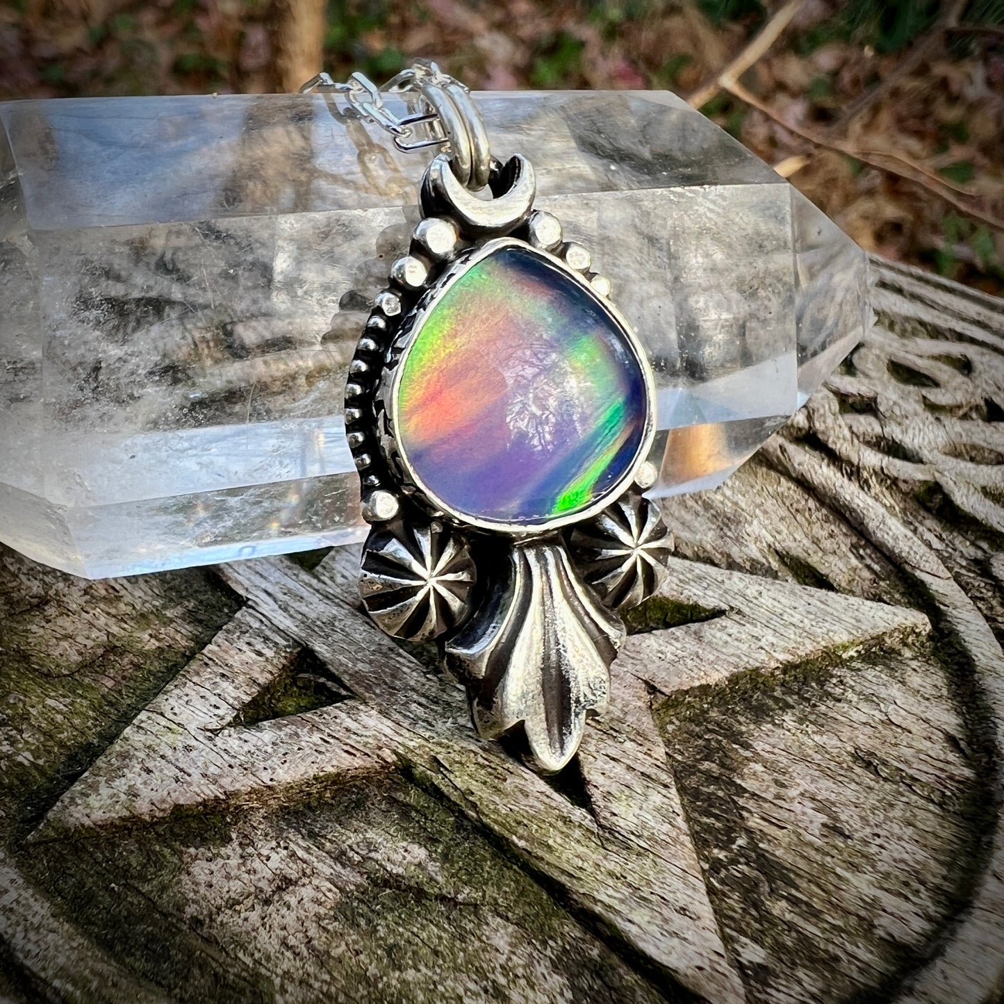 Aurora Opal Pendant