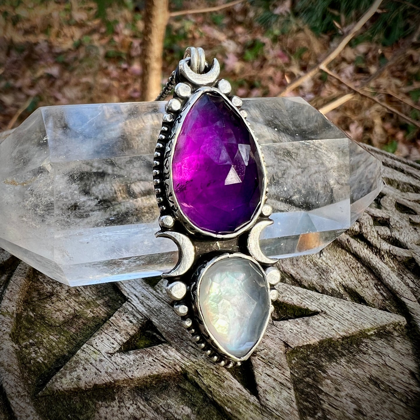 Amethyst & Mother of Pearl Pendant