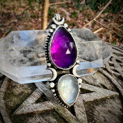 Amethyst & Mother of Pearl Pendant