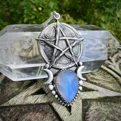 Moonstone Pentacle Pendant