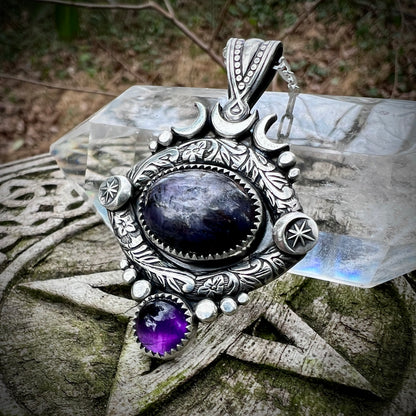 Star Sapphire & Amethyst Evil Eye Talisman