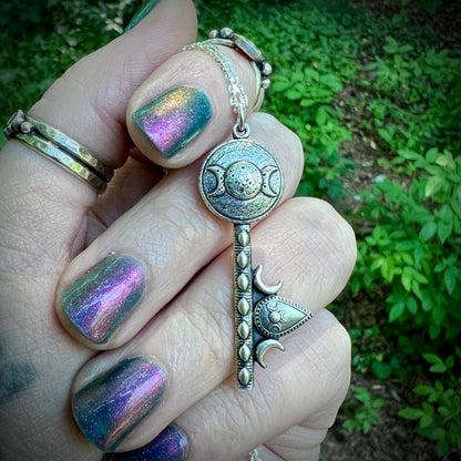 Triple Moon Key Necklace ✦ Pre-order