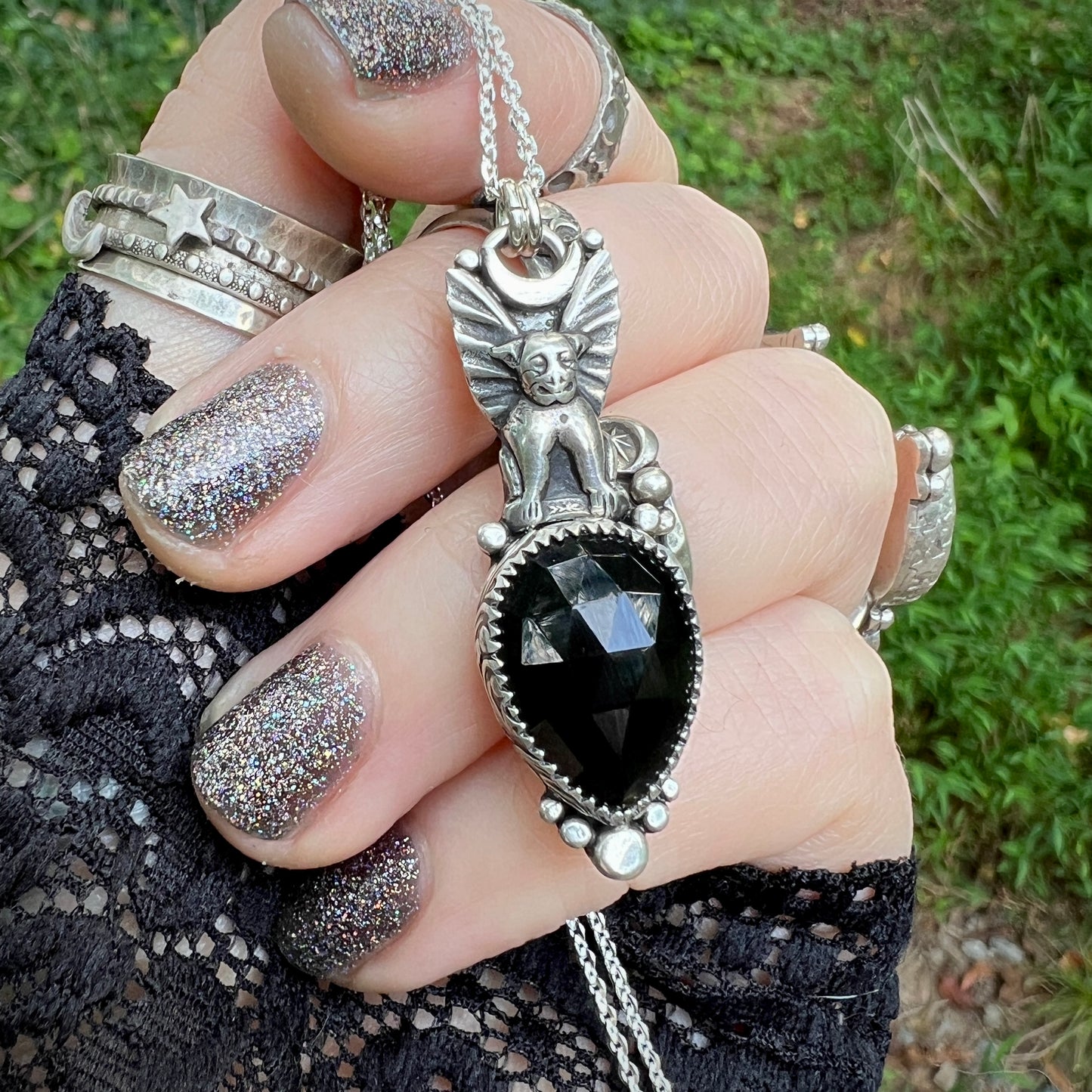 Gargoyle Pendant ~ Black Onyx