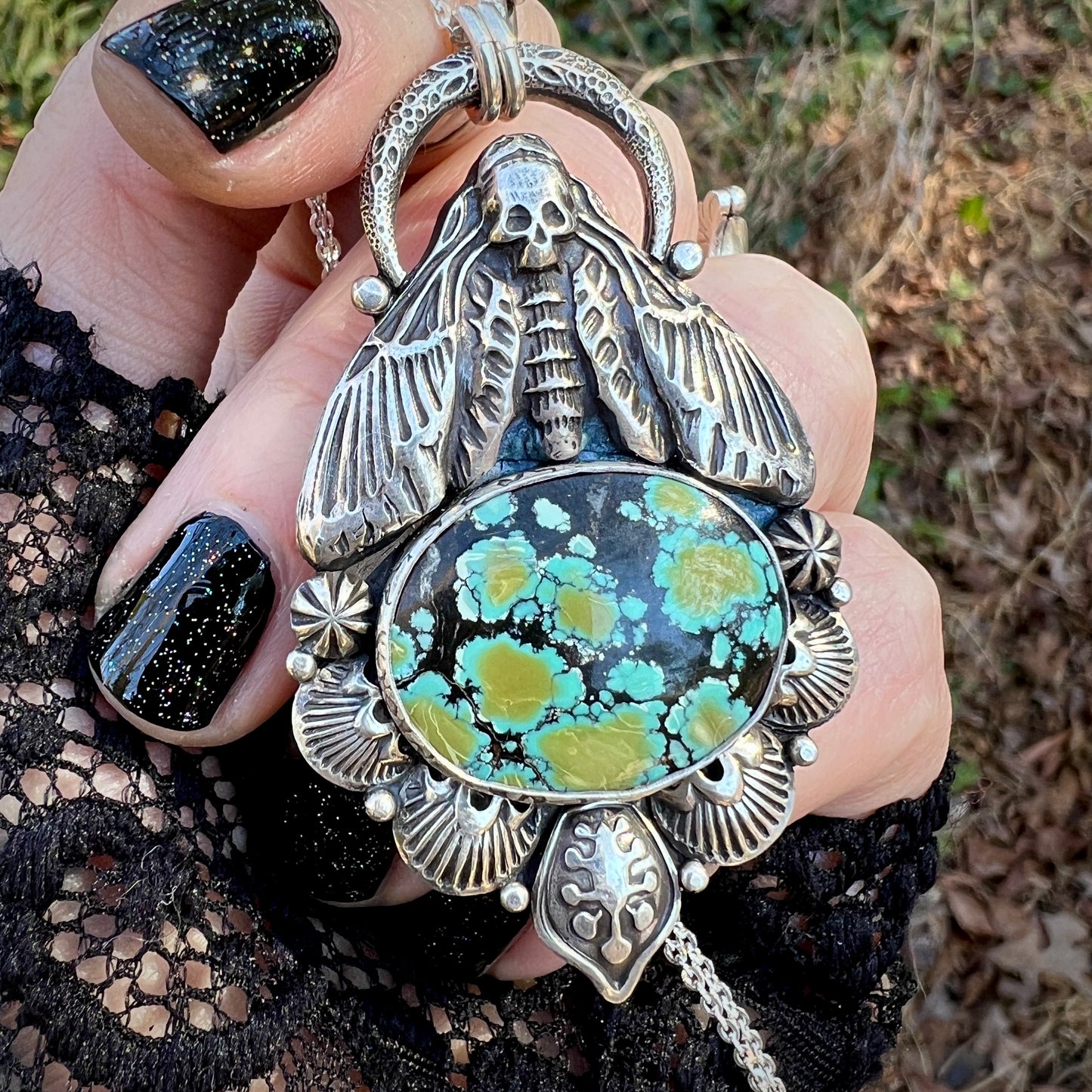 Death's Head Moth ~ Turquoise