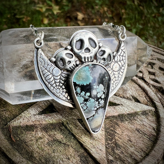 Memento Mori Pendant ~ Turquoise