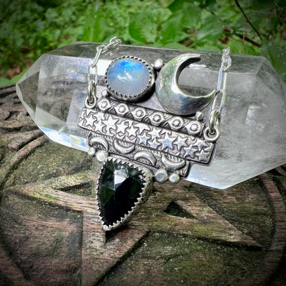 Moonlit Tomes ~ Moonstone & Black Onyx