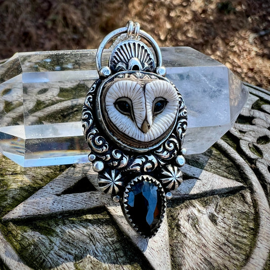 Owl Pendant ~ Black Onyx