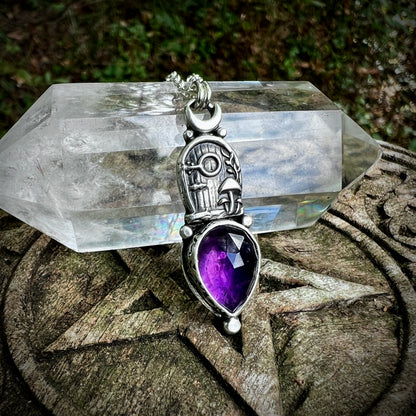 Fairy Door Necklace ~ Amethyst ✦ Pre-order