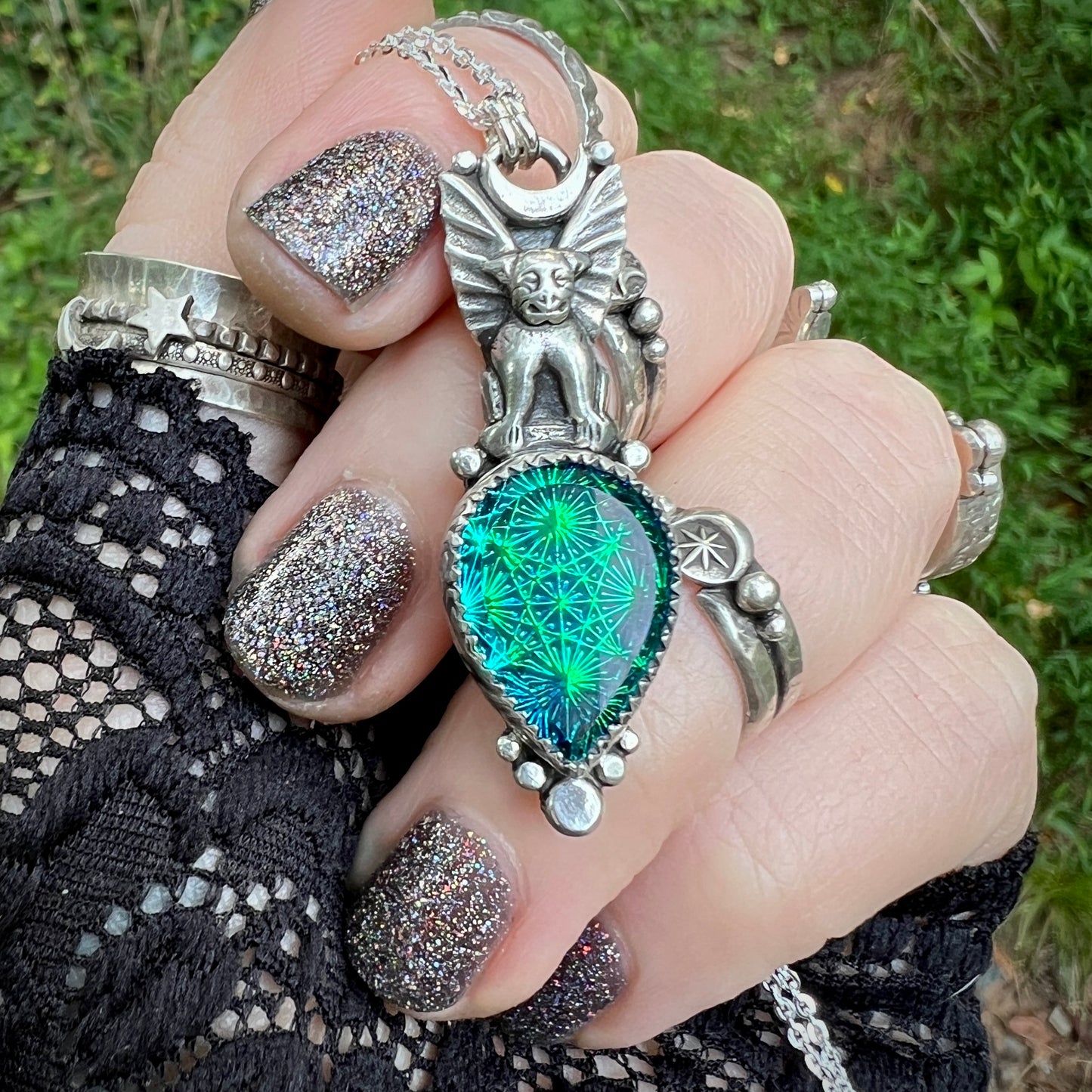 Gargoyle Pendant ~ Kaleidoscope