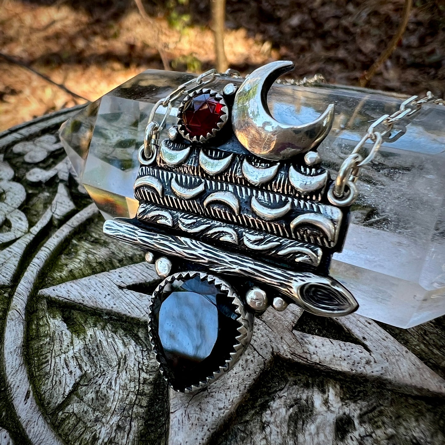 Moonlit Tomes ~ Black Onyx & Garnet