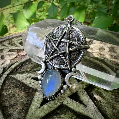 Moonstone Pentacle Pendant