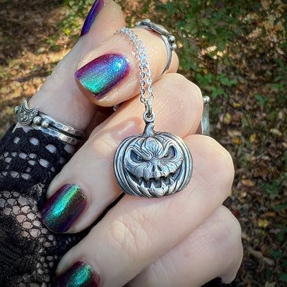 **Made-to-Order** Jack O'lantern Necklace