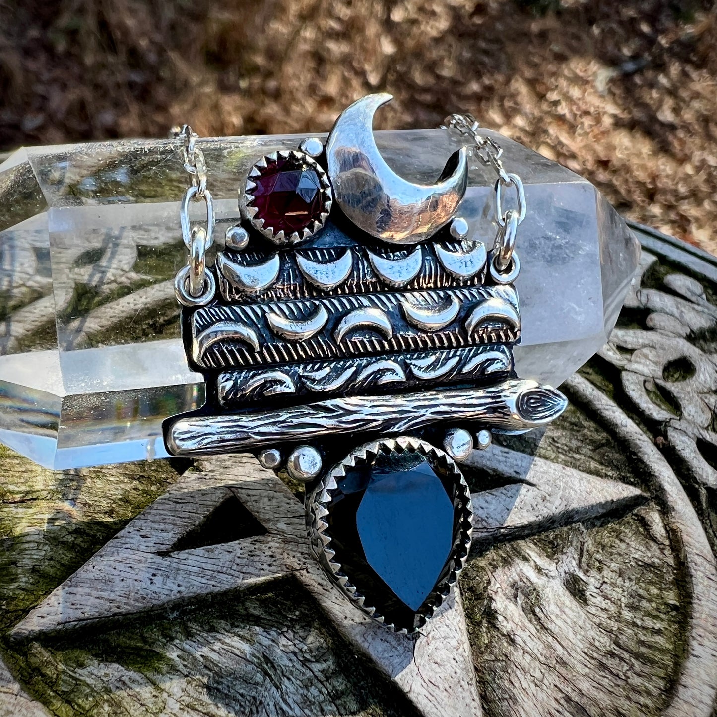 Moonlit Tomes ~ Black Onyx & Garnet