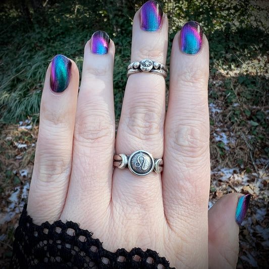 Zodiac Moon Ring ✦ Pre-order