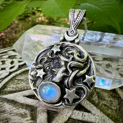 Astrid Medallion ~ Moonstone