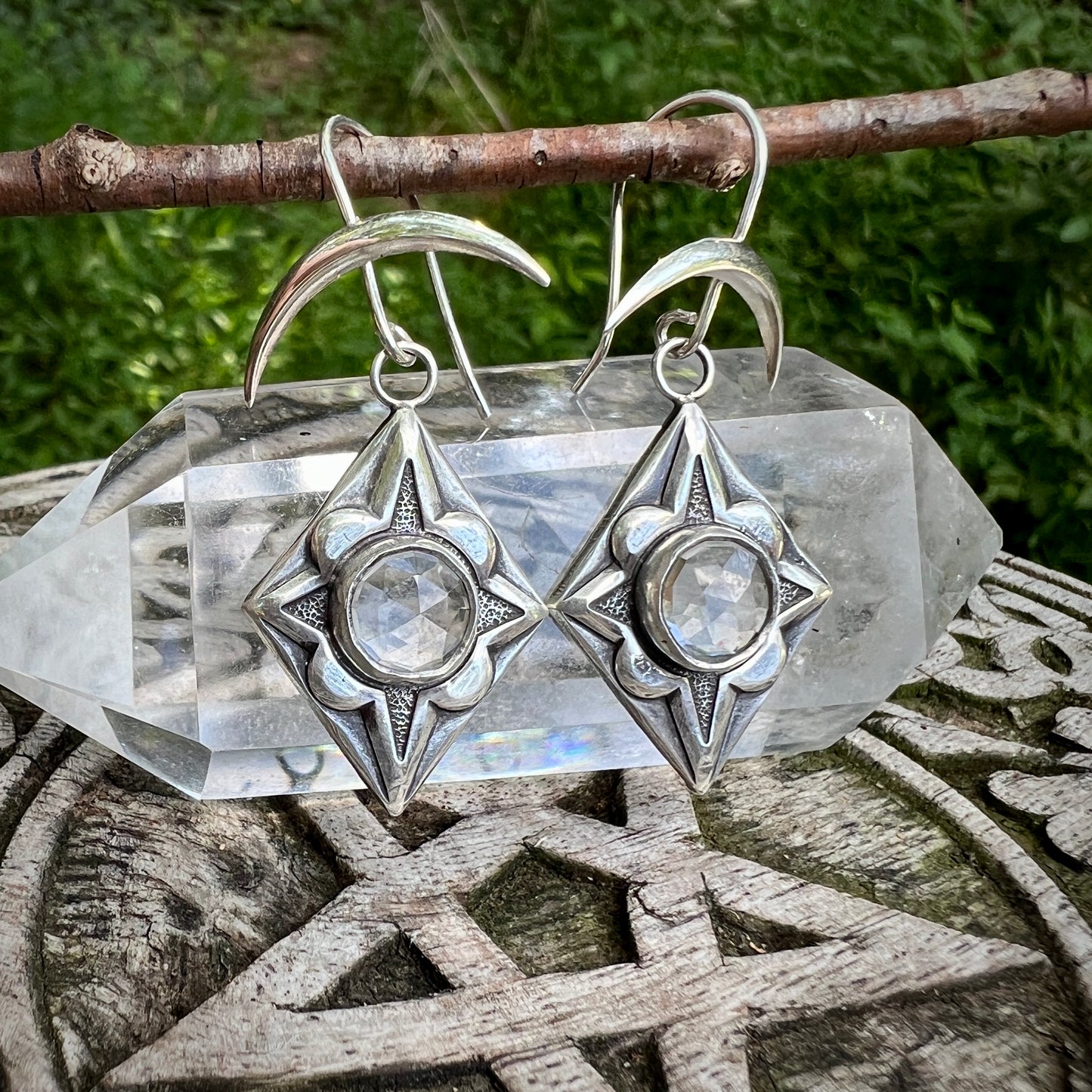 North Star Earrings ~ Quartz