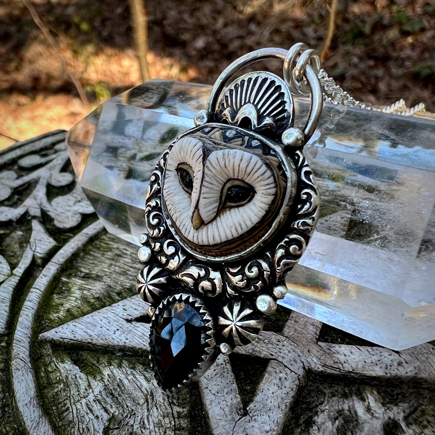 Owl Pendant ~ Black Onyx