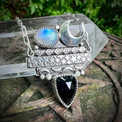 Moonlit Tomes ~ Moonstone & Black Onyx