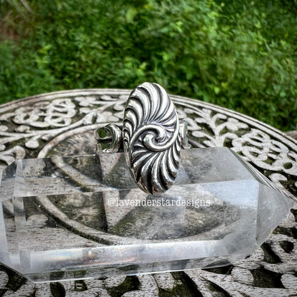 **Made-to-Order** Swirly Moon Ring