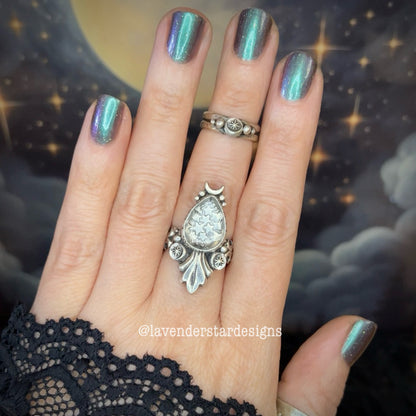 **Made-to-Order** Astral Pool Ring ~ Quartz