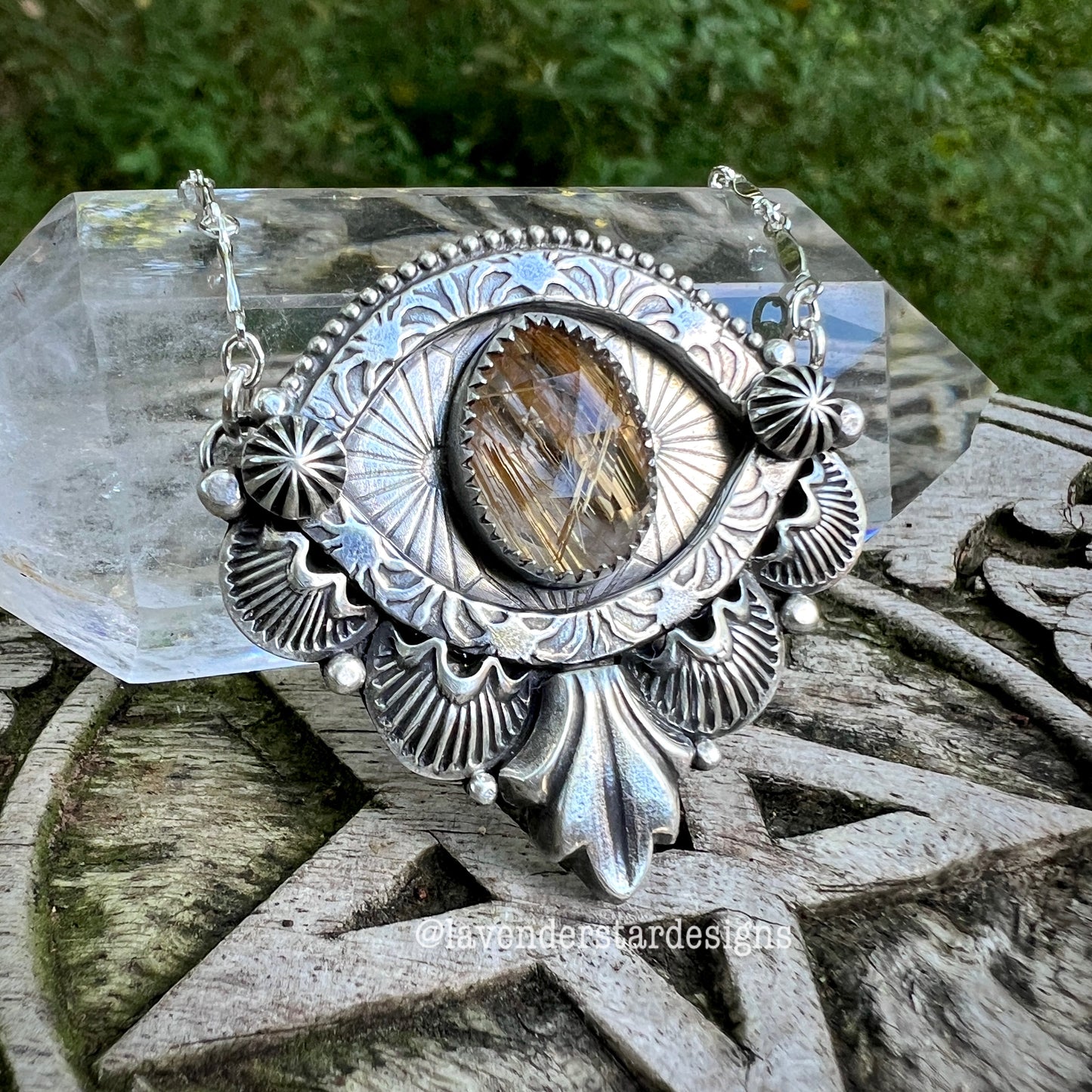 Rutilated Quartz Evil Eye Talisman