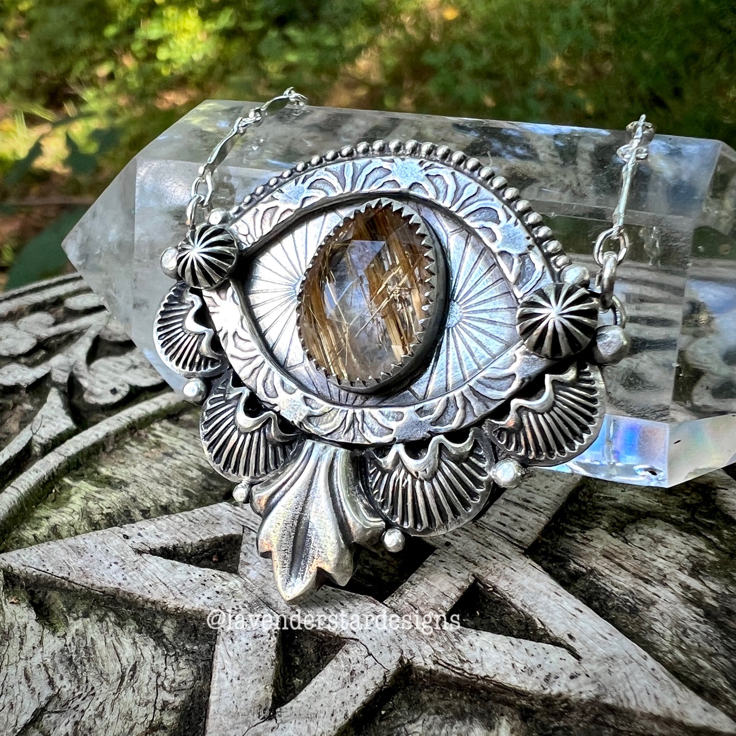 Rutilated Quartz Evil Eye Talisman