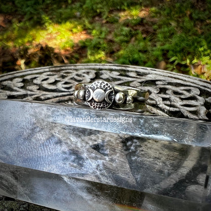**Made-to-Order** Triple Moon Goddess Ring