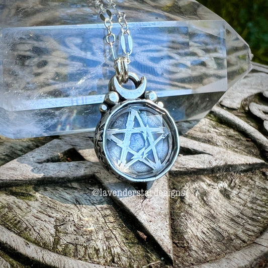 **Made-to-Order** Quartz Pentacle Pendant